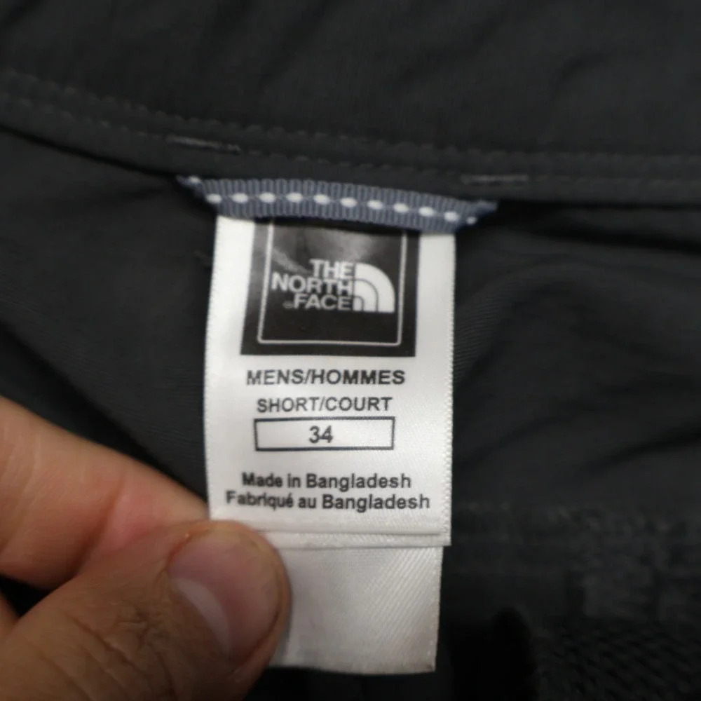 North Face Pants Mens‎ 34 Short Black Straight Lightweight Hiking Outdoor 33x31